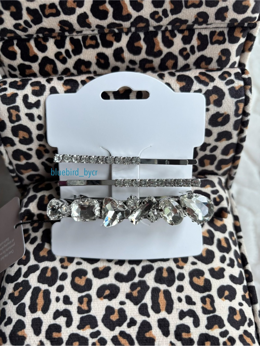 Crystal Embellished Silver Hair Clip Set
